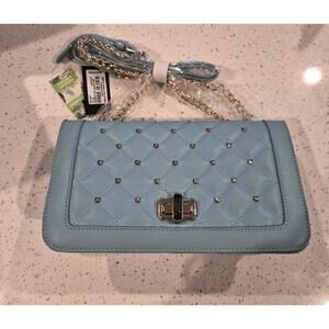 Light Blue Badgley Mischka Quilted Crossbody Bag